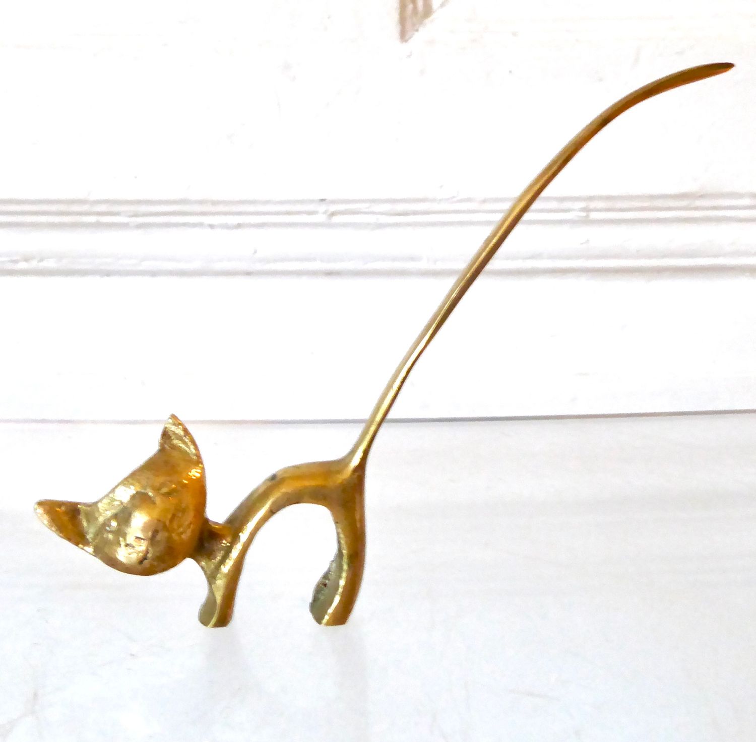 Ringhalter Messing Katze