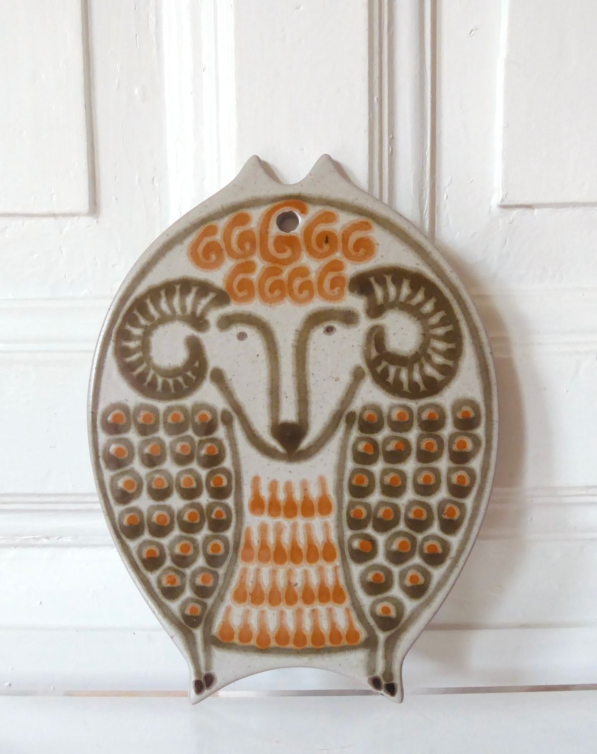 KMK Keramik Wand  Teller Platte Widder KMK Keramik Wand  Teller Platte Widder