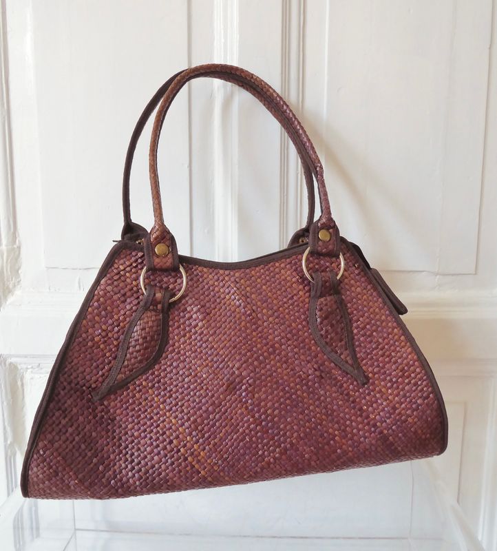 Bast Geflecht Hand Schulter Tasche