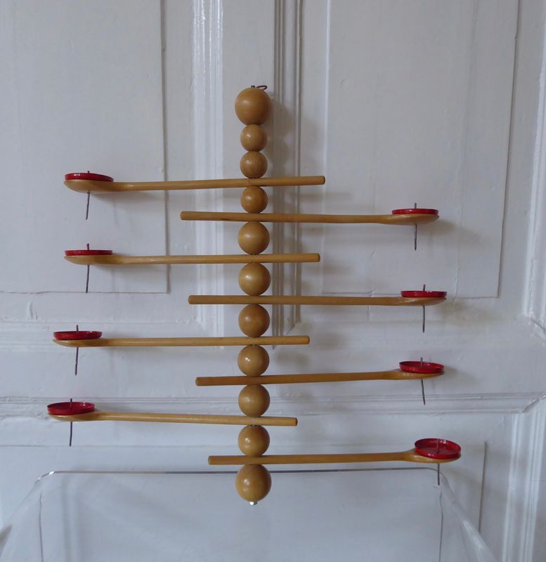 Skandinavischer Holz Decken Leuchter