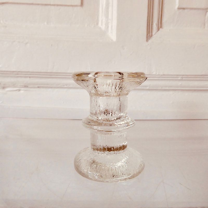 Pukeberg Glas Kerzenhalter
