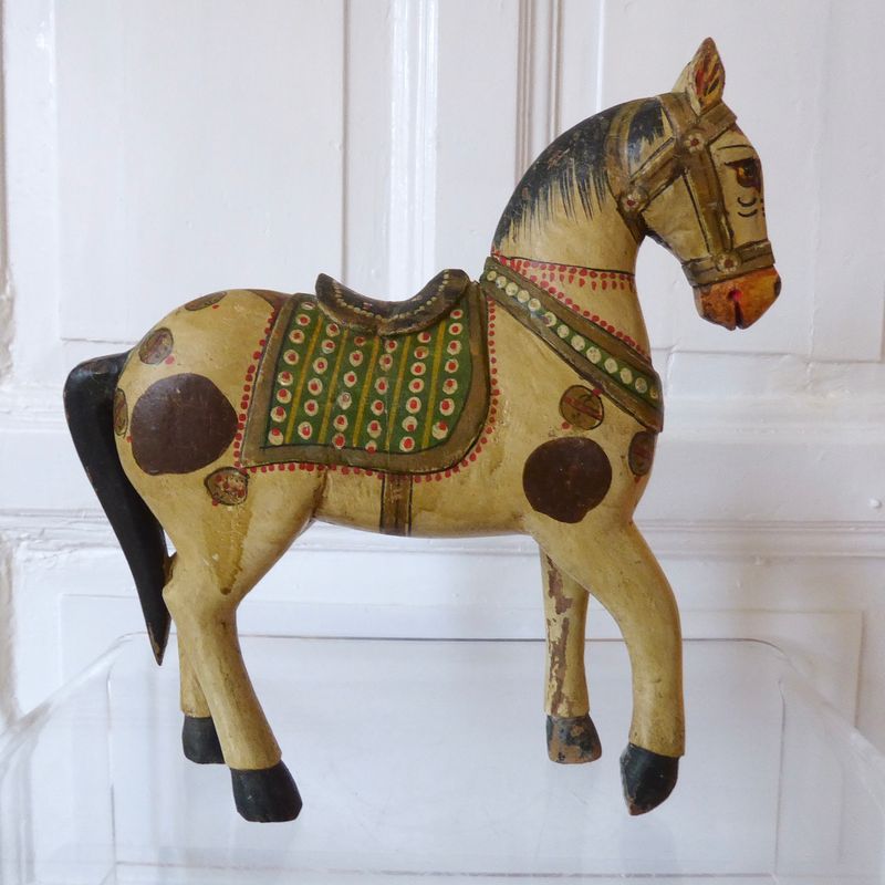 Indisches Holz Pferd Ghodi