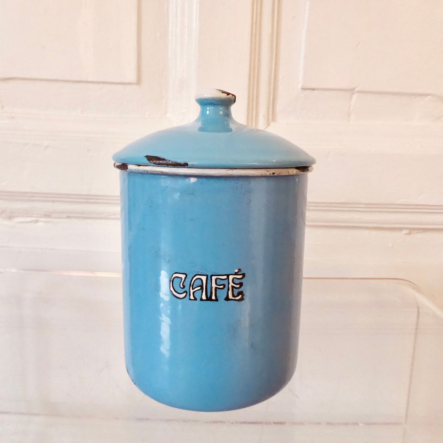 Antike Emaille Café Dose Belgien Antike Emaille Café Dose Belgien