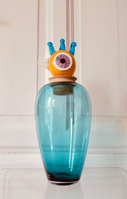 Leonardo Papageno Art Glass Vase Skulptur