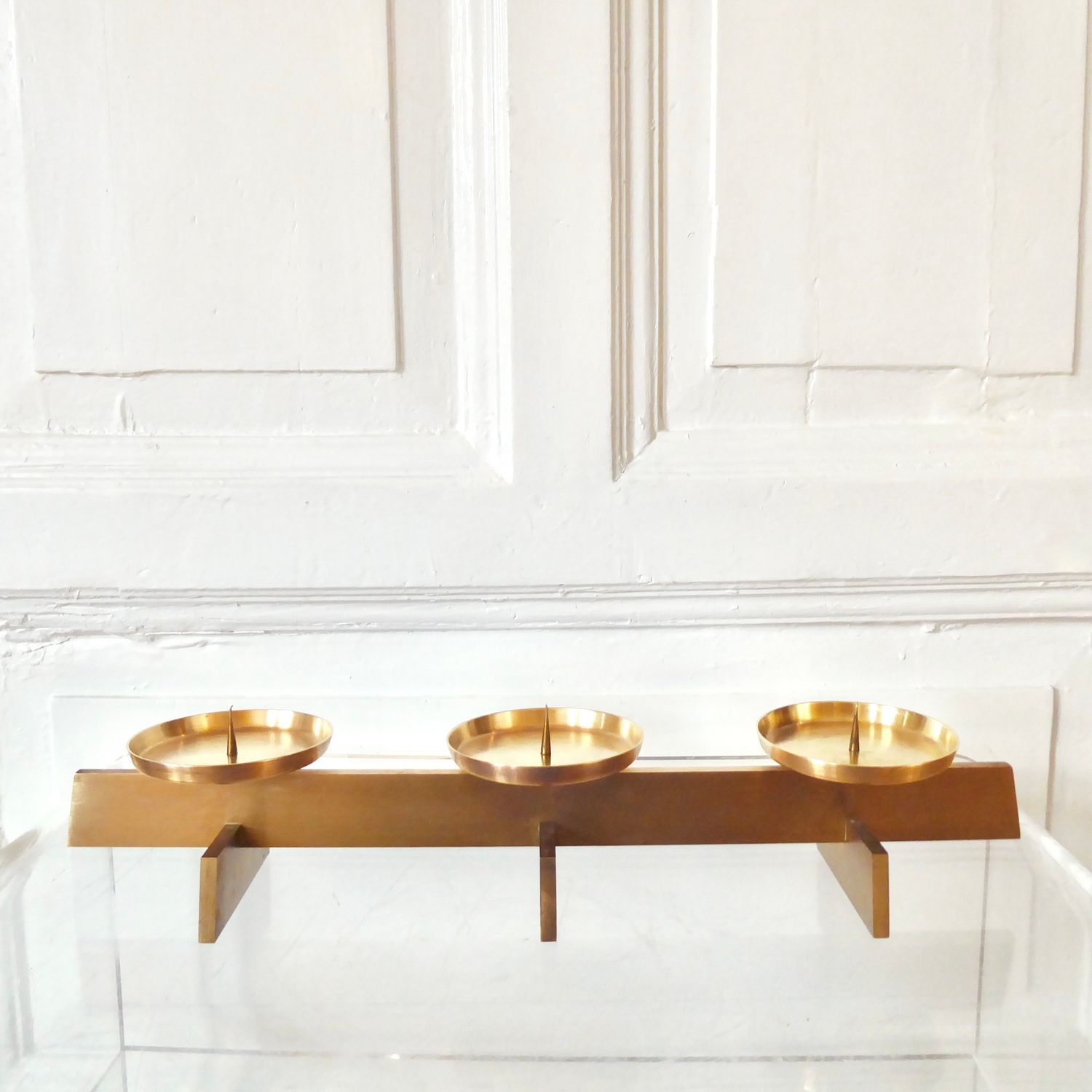 Messing Leuchter Kerzenhalter Brutalismus Messing Leuchter Kerzenhalter Brutalismus