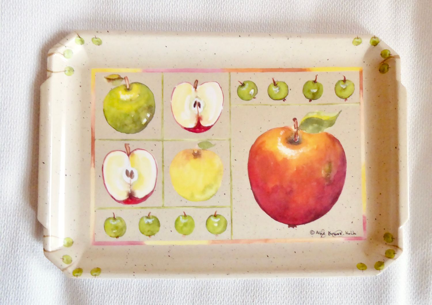 Melamin Tablett Apfel