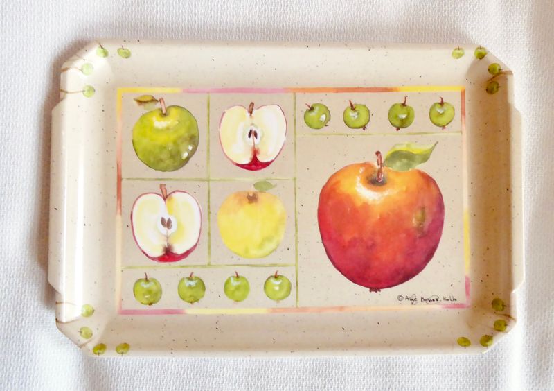 Melamin Tablett Apfel