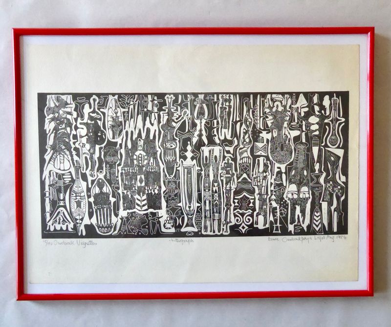 Bruce Onobrakpeya ORIGINAL Lithographie