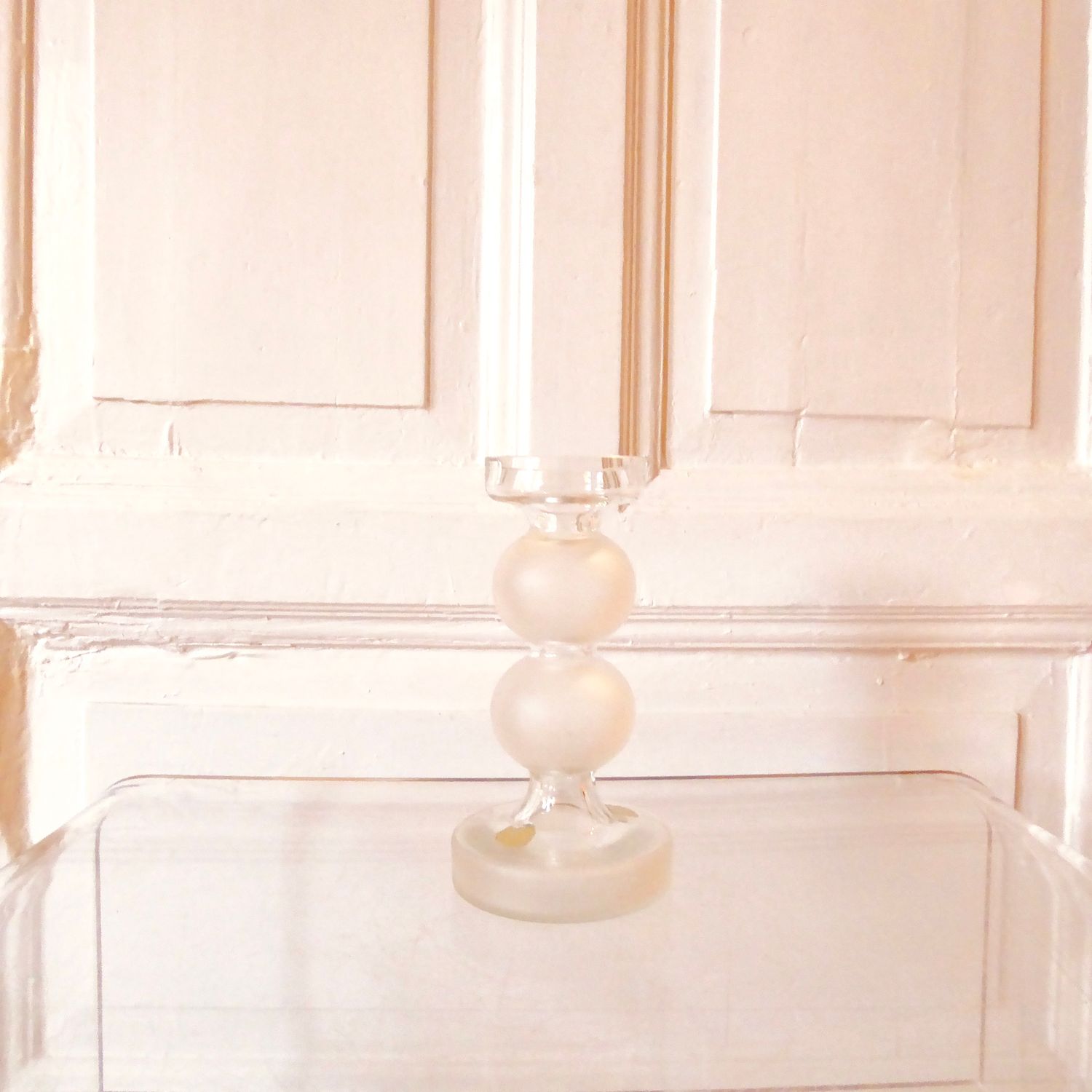 Alfred Taube Glas Kerzenhalter