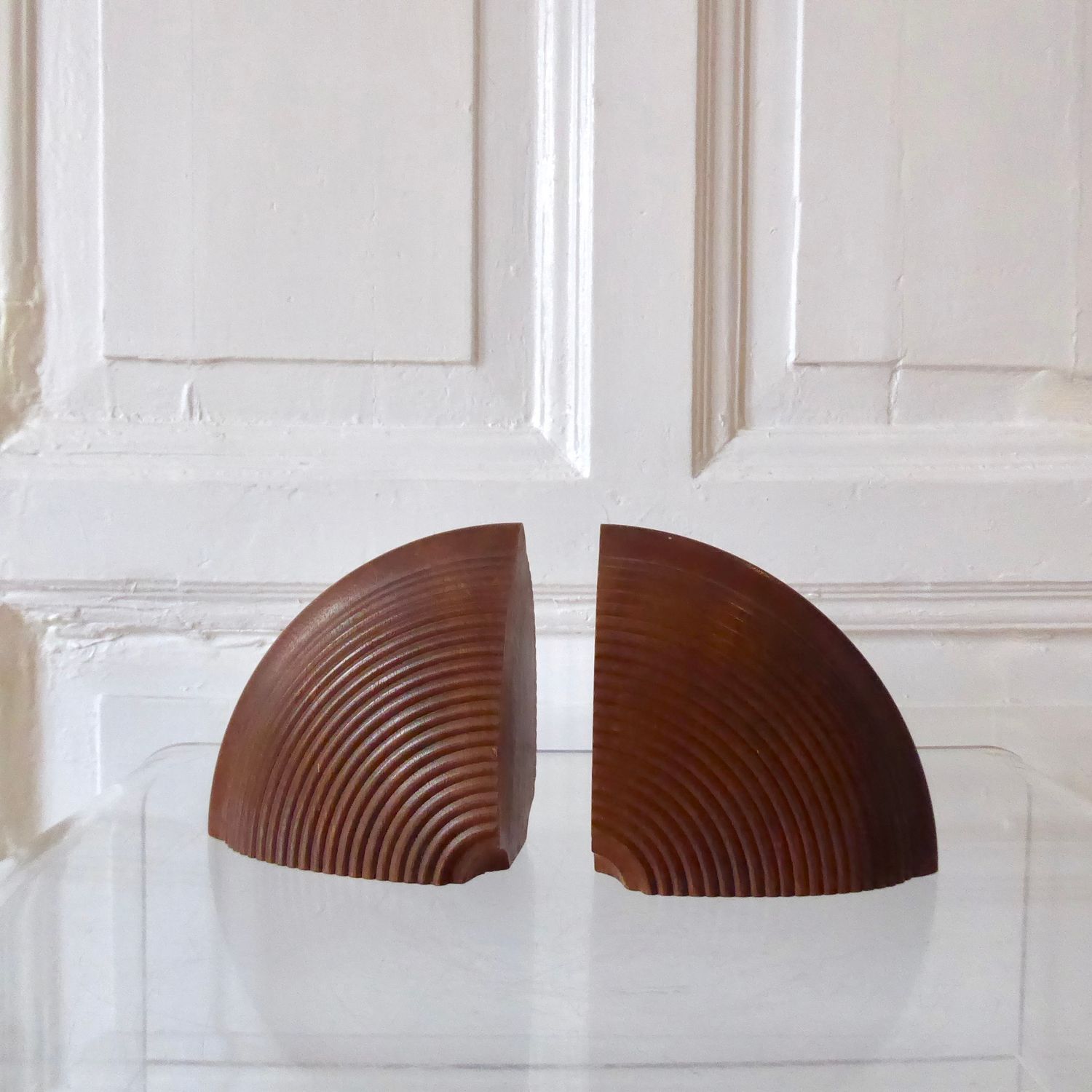 Holz Buchstützen Paar Kunsthandwerk