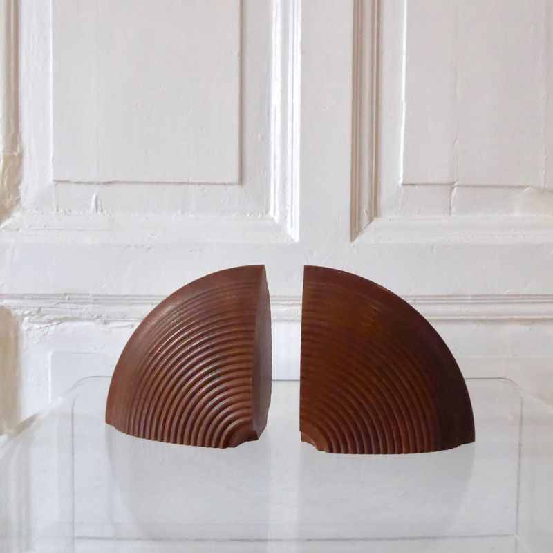 Holz Buchstützen Paar Kunsthandwerk