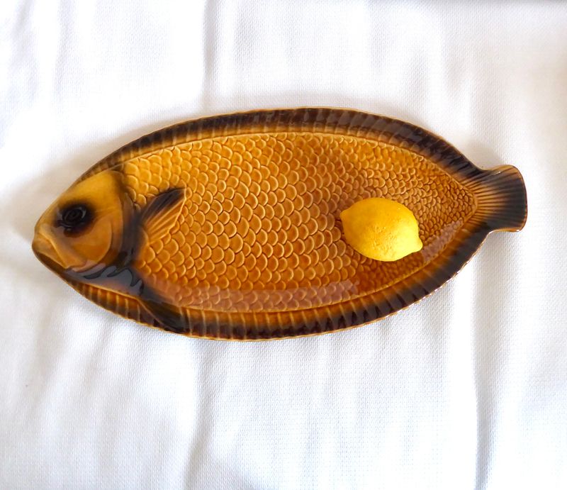 Sarreguemines Keramik Fisch Platte