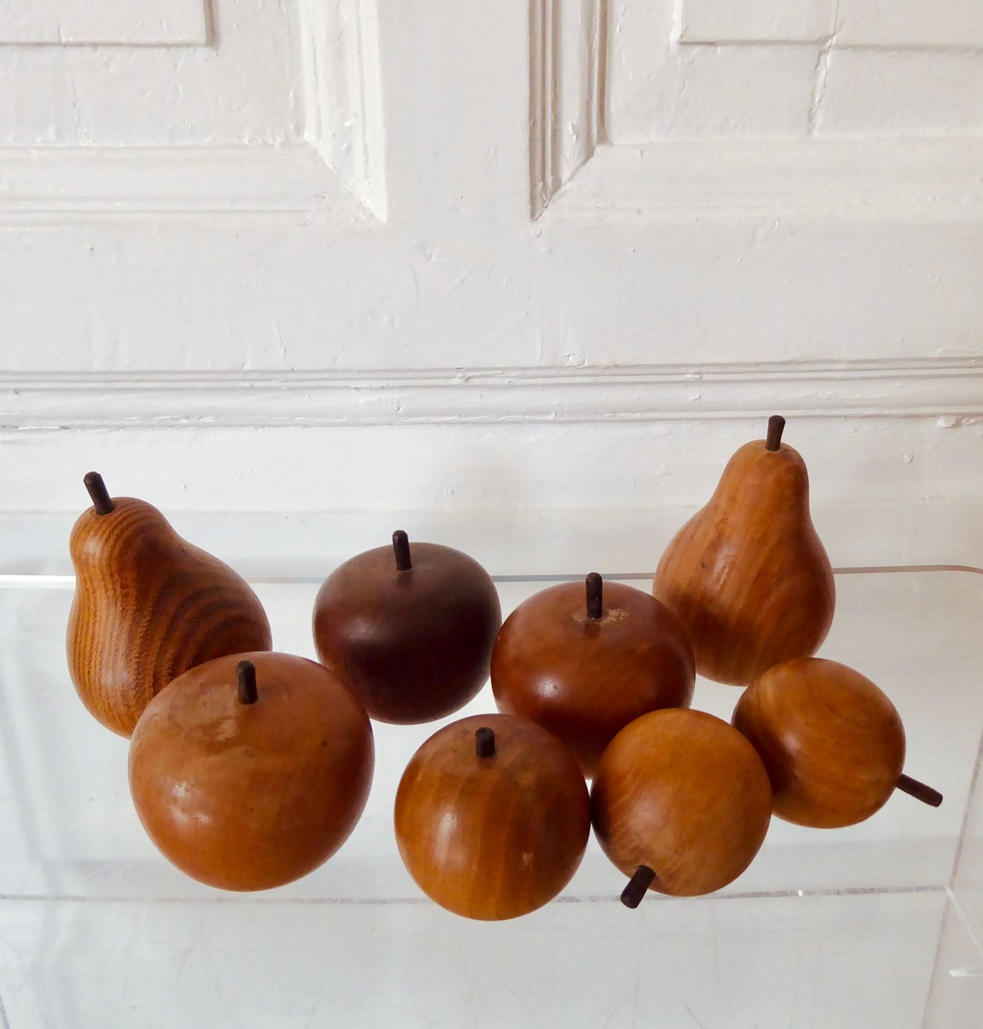 Holz Obst Sammlung Äpfel & Birnen