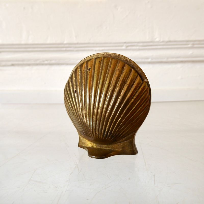 Messing Muschel Karten Halter