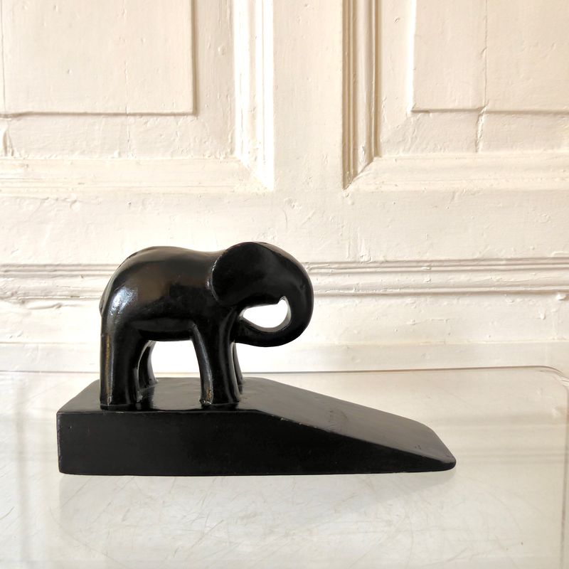 Elefant Holz Figur Tür Keil Stopper