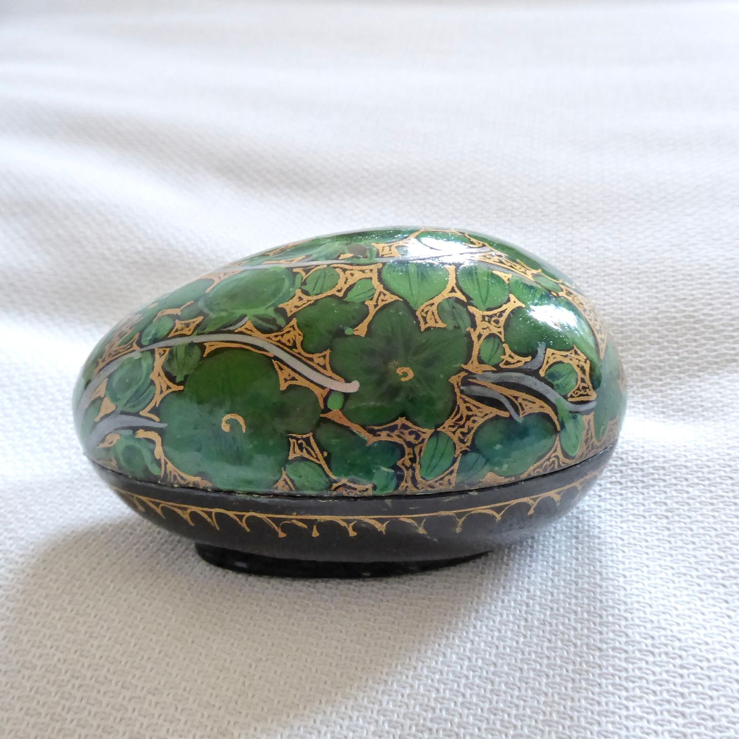 Deckel Dose Ei Kaschmir handmade