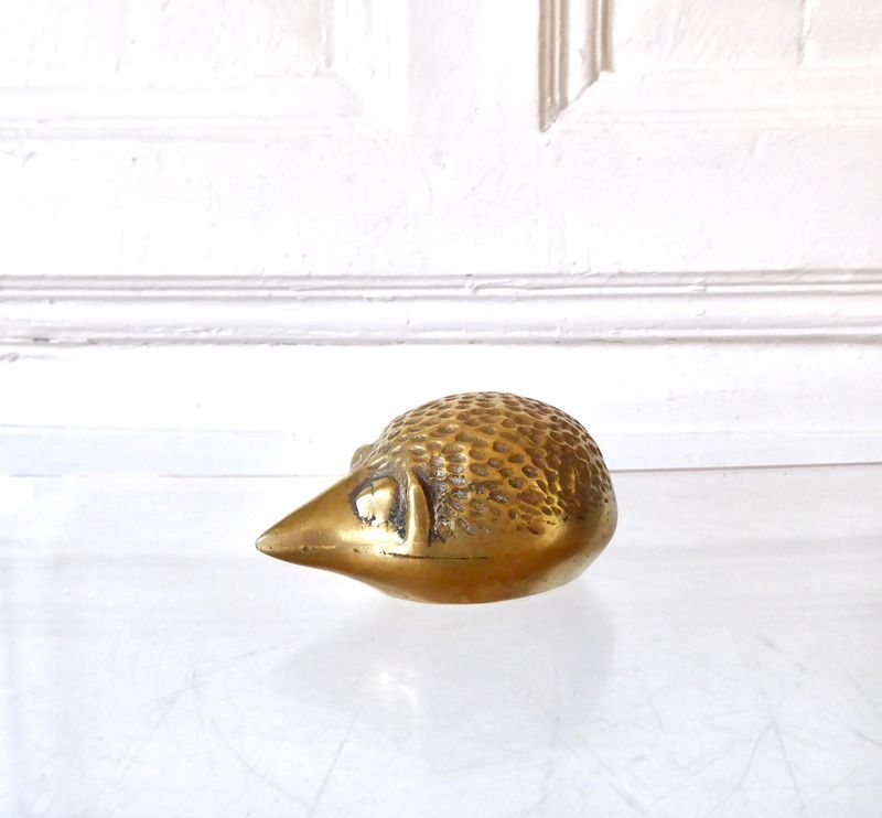Igel Messing Figur