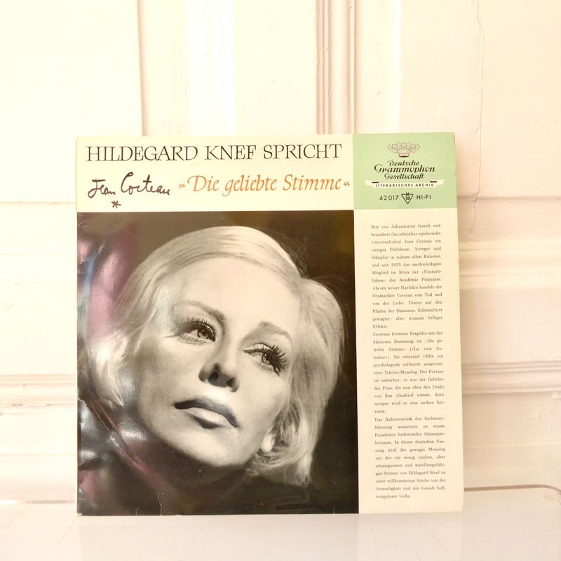 Knef Cocteau Die geliebte Stimme Schallplatte