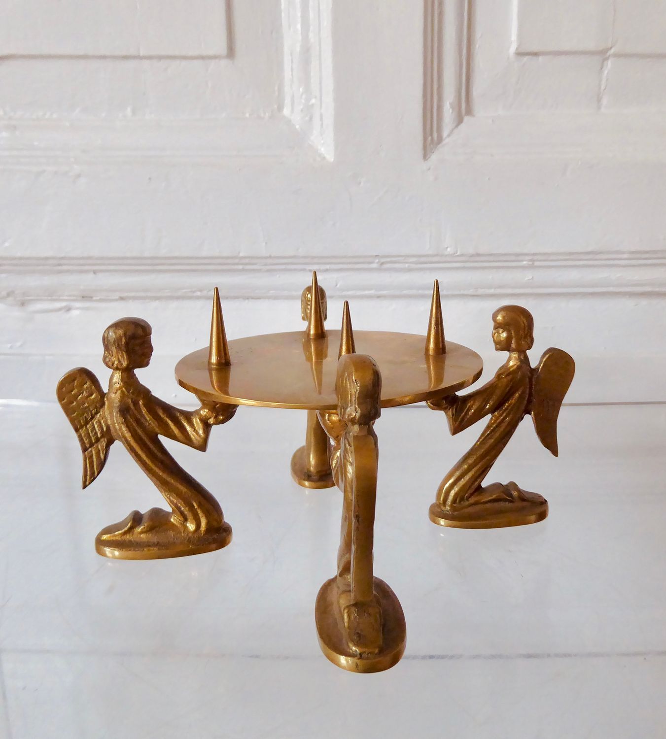 Messing Leuchter Engel Advent Weihnachten
