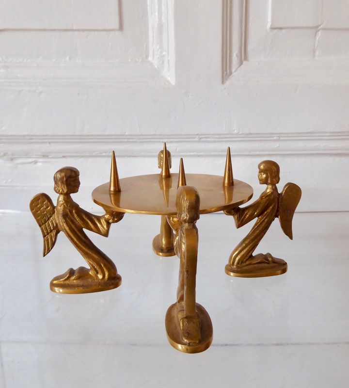 Messing Leuchter Engel Advent Weihnachten
