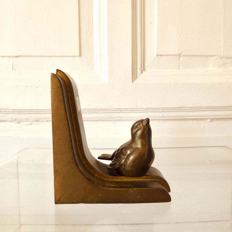 Buchstütze Messing Gilde Vogel