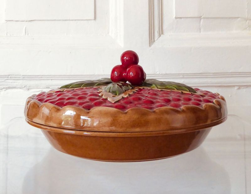 Keramik Schale Kuchen Form Kirsche Portugal