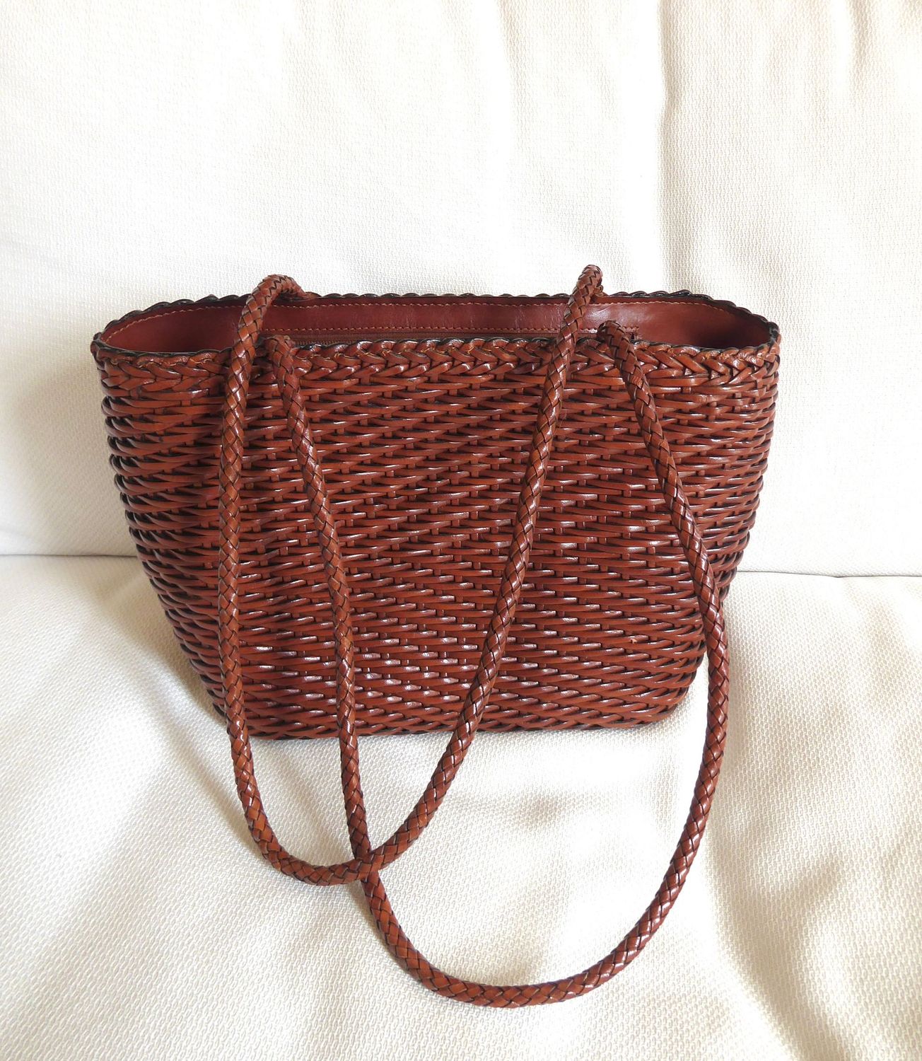 Leder Hand Schulter Tasche geflochten