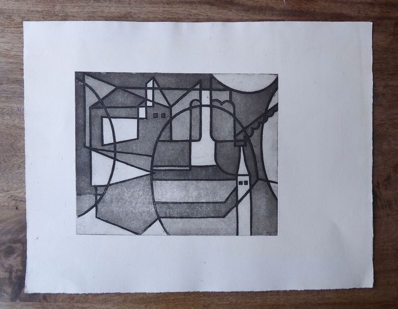 Druckgrafik Kunst Bild Bauhaus
