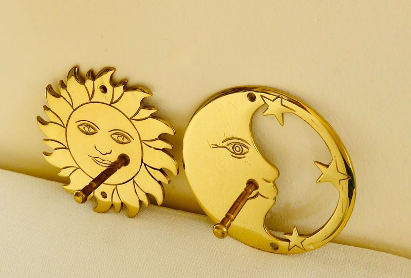 Sole & Luna Garderoben Haken Messing Paar
