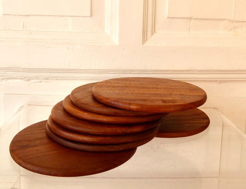 8 Teak Holz Brettchen Platten