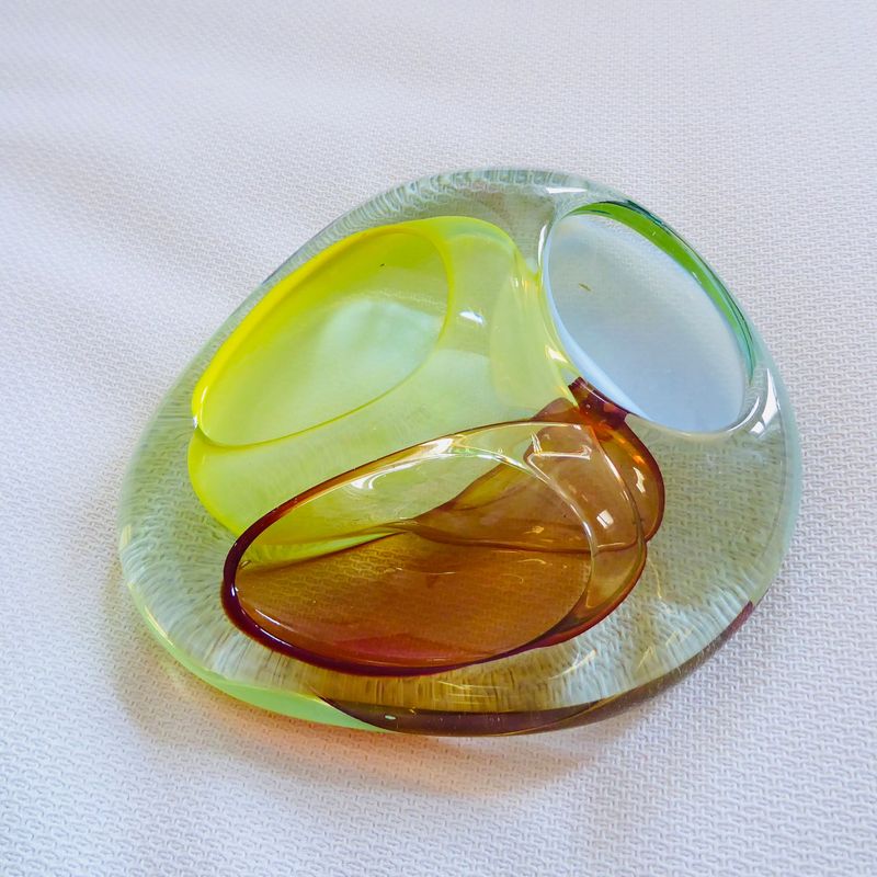 Czech Art Glass Schale