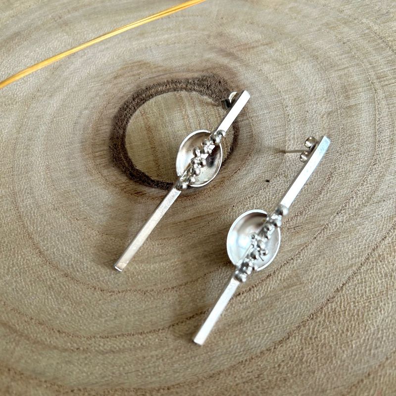 Long  bar stud earrings