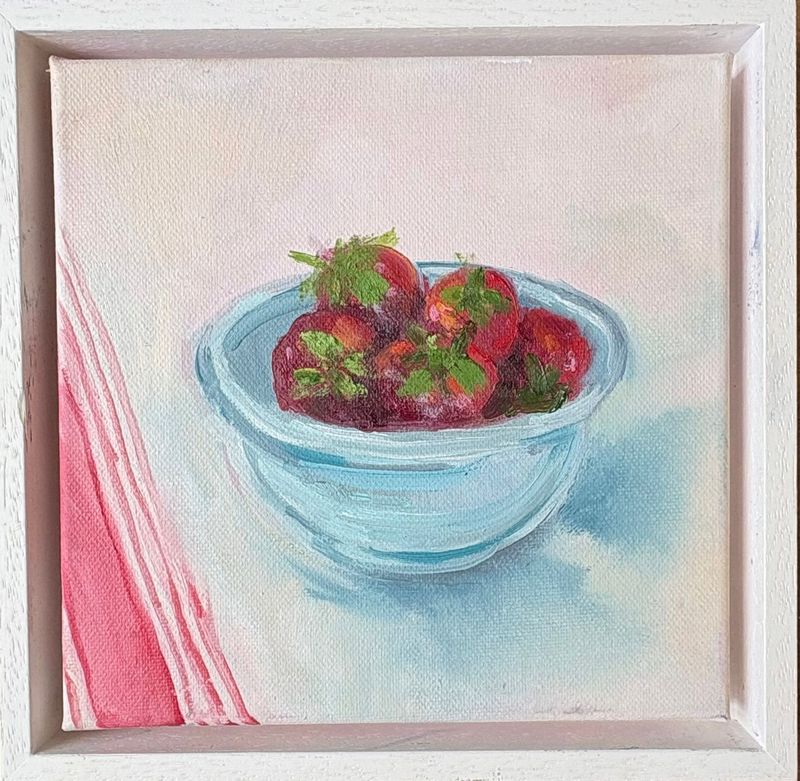Strawberries In The Duck Egg Bowl