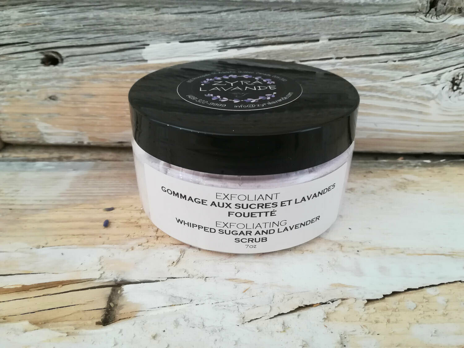 Gommage aux sucres et lavandes fouetté