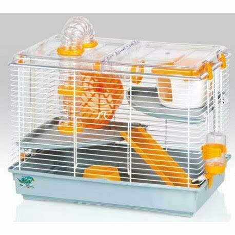 orange hamster cage