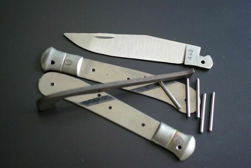 Messerbausatz Boule, Original Kit aus Thiers, Frankreich, geschmiedete Feder, Klinge 440 matt