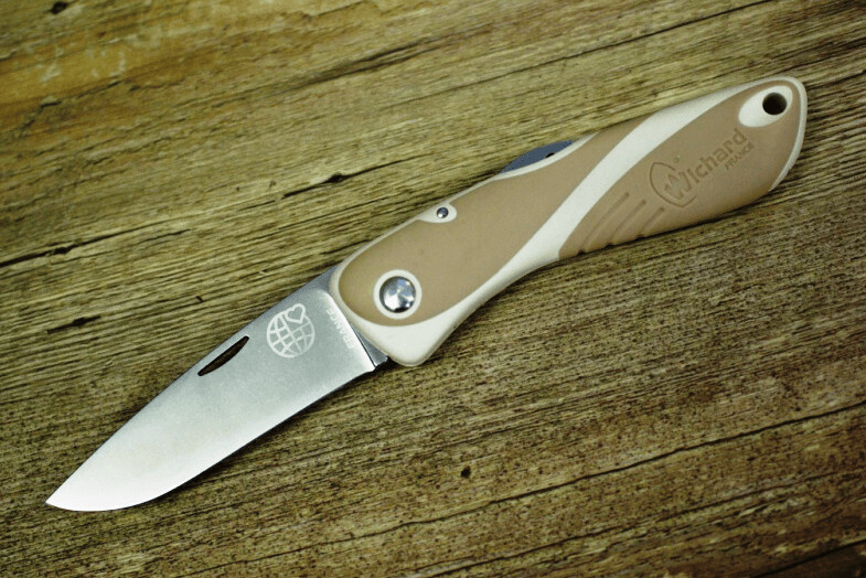 Das Aquaterra von Wichard, Modell Couteau biosource, Griff aus Harz und Austernschalenpulver