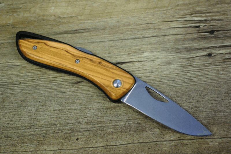 Couteau Forêt (Wald), Qutdoormesser von Wichard, Griff Olivenholz Couteau Forêt (Wald), Qutdoormesser von Wichard, Griff Olivenholz