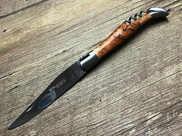 Laguiole en Aubrac 12 cm, geschmiedete Biene, Griff Wacholder, Korkenzieher Laguiole en Aubrac 12 cm, geschmiedete Biene, Griff Wacholder, Korkenzieher