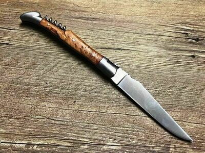 Laguiole Taschenmesser Mit Korkenzieher Griff Aus Olivenholz