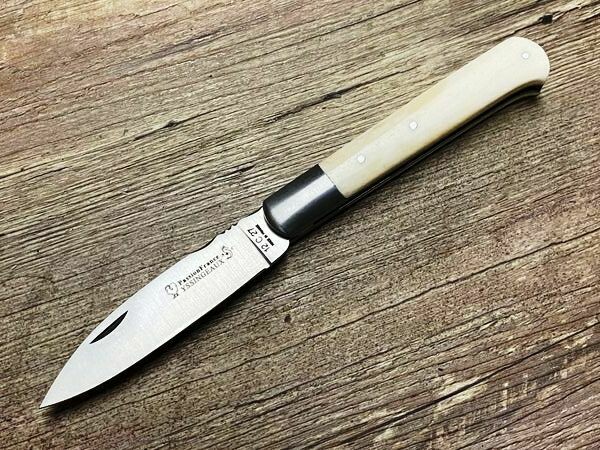 Das Yssingeaux Petit,  französisches Taschenmesser, Griff Rinderbein weiß, Schmiede ARTO