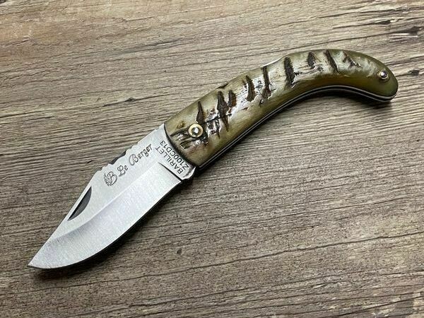 U Tempu Prestige,  korsisches Hirtenmesser, Griff Widderhorn, Coutellerie du Bastion Le Berger