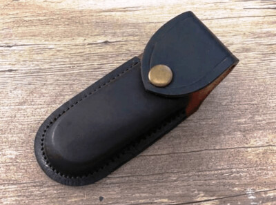 Gürtellederholster schwarz aus Rindsleder für alle Taschenmesser bis 13 cm Grifflänge und 3 cm Griffbreite