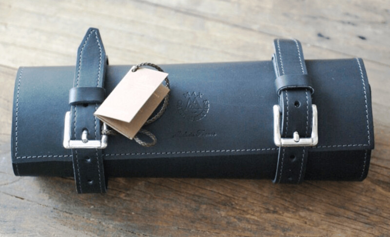 Max Capdebarthes, edle  Messerrolle, Sammeltasche für 6 Laguiole Taschenmesser, Farbe schwarz