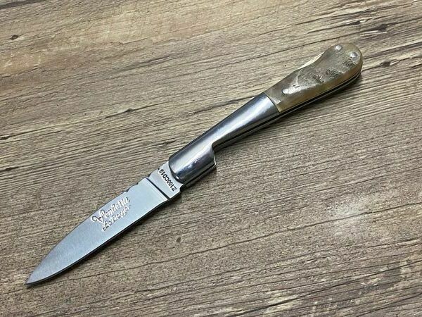 Vendetta, Griff Widderhorn, Klingenrückenverzierung, Coutellerie du Bastion Le Berger