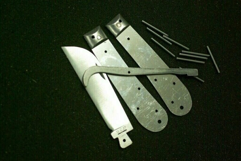 Messerbausatz London oder Amor, Original Kit aus Thiers, Frankreich, geschmiedete Feder, Klinge Sandvik matt