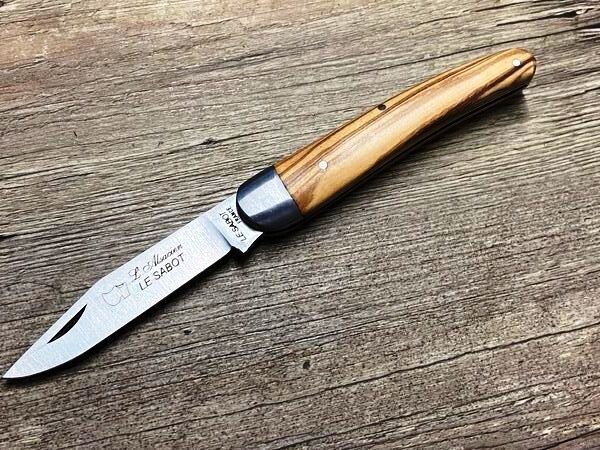 Das Alsacien, französisches Taschenmesser, Griff Olivenholz,  Schmiede Au Sabot