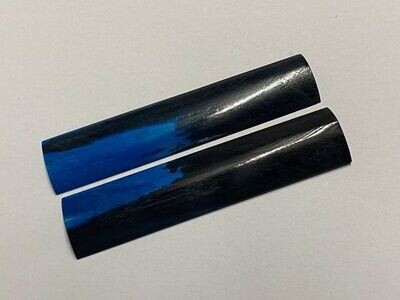 Griffschalen Kamelknochen schwarz/blau für alle hier angebotenen Messerbausätze, Bausatz Nr. 1