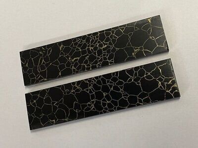 Griffschalen Onyx Gold (Verbundstoff) für alle angebotenen Messerbausätze (12,5 cm x 2,6 cm x 0,5 cm)