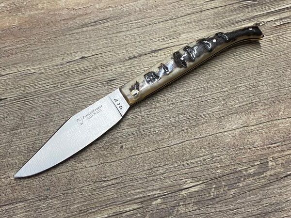 Das Agenais französisches Taschenmesser, Griff Widderhorn dunkel, Schmiede PassionFrance